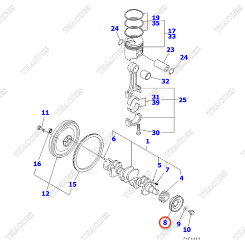 Puly đầu trục cơ YM129900-21660; YM129900-21650