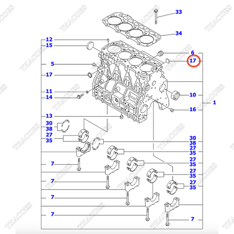 Nắp nước YM27241-300000; YM27243-300000