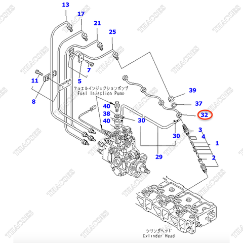 Ống dầu hồi YM129901-59510