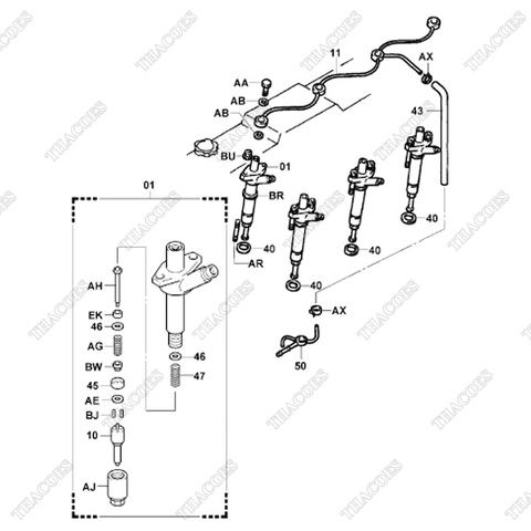 (AA) Bulong ống dầu hồi 23625-76001-71