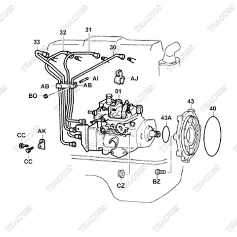 (30) Ống dầu cao áp số 1 23701-UD010