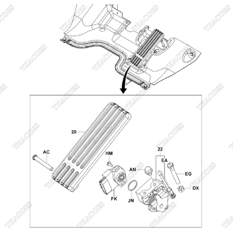 (FK) Cảm biến ga #58810-13440-71(57510-26600-71) (Ga điện)