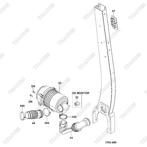 (43) Ống nạp gió 17812-26620-71