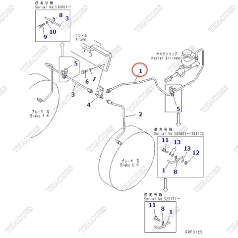 Ống ti ô dầu phanh 3EB-38-31111; 3EB-38-31110 (AT, MT)