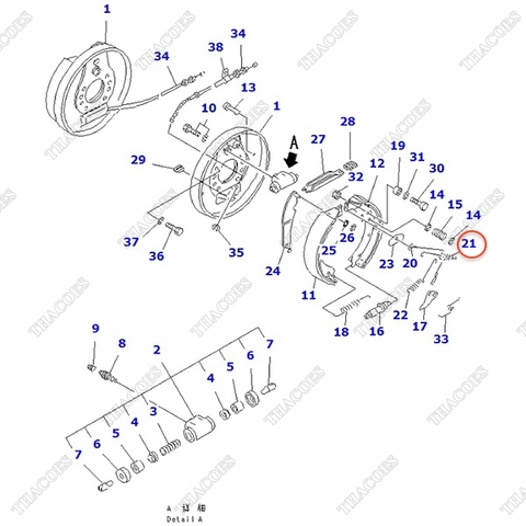 Lò xo phanh 3EC-30-11340