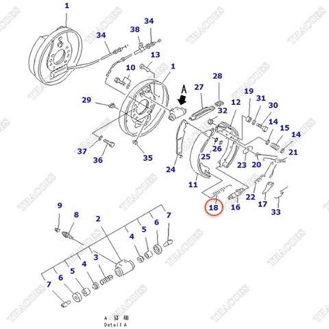 Lò xo phanh 3EB-30-31320