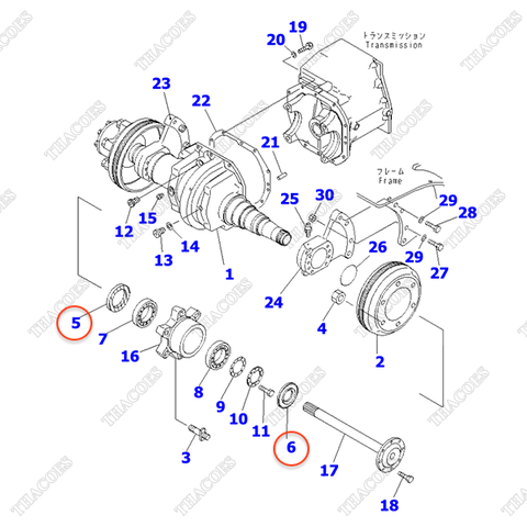 Bộ phớt moay ơ 3EB-21-05060 (K1)