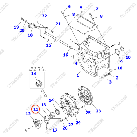 Càng cua, càng đẩy 3EB-10-31180SA; 3EB-10-31181SG; 3EB-10-11130 (MT)