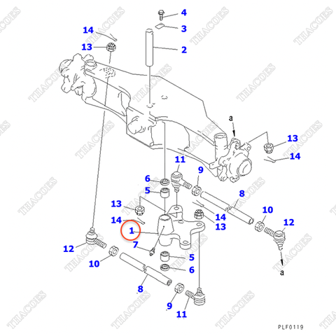 (GB) Tay quay lái giữa 3EB-24-31240; 3EB-24-31240SG; 3EB-24-31240SA