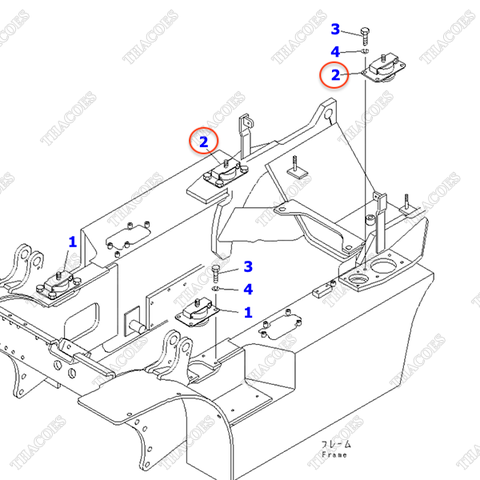 Cao su giảm chấn khung cabin 3EB-51-32120