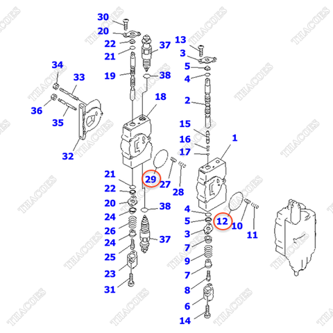 (2sv) Vòng đệm oring KB21001-00106