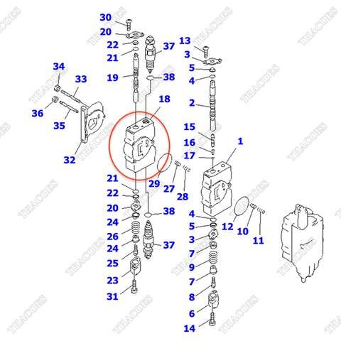 (2sv) Cụm van điều khiển KB21013-35308