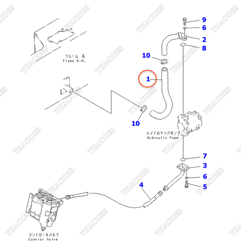 Ống dầu thủy lực hút 3EB-66-31470