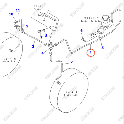 Ống dầu phanh chính 3EB-38-31260 (WC)
