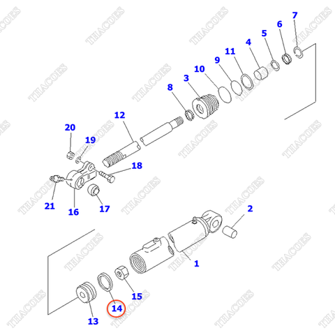 Phớt piston 3EB-64-22620 (K19) (SN: 500001-522509)