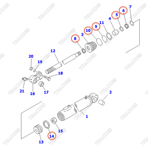Bộ gioăng phớt 3EB-64-05092 (K19)