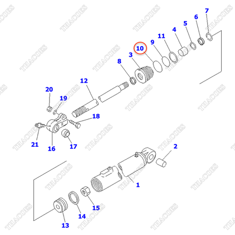 Vòng đệm oring 07000-02070; 07000-12070 (K19) (SN: 500001-522509)