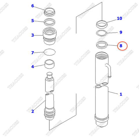 Phớt piston KB30161-50046 (cột 2T2L cao 3m-5m)