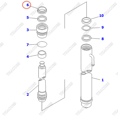 Phớt bụi 34B-63-26150 (cột 2T2L cao 3m-5m)