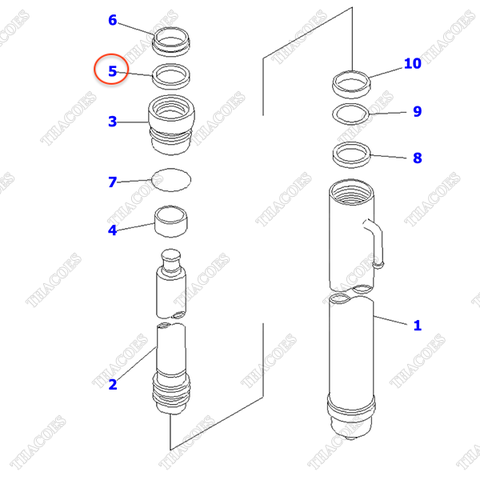 Phớt cổ 34B-64-12151 (cột 2T2L cao 3m-5m)