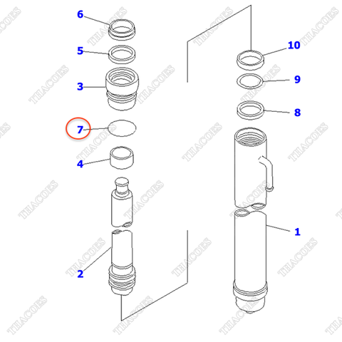 Vòng đệm oring KB30161-91774 (cột 2T2L cao 3m-5m)