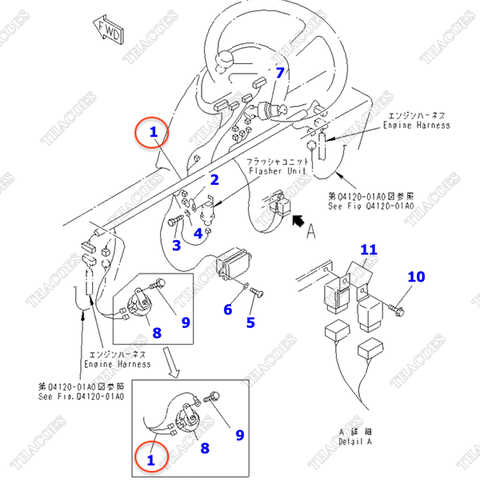Cuộn dây điện cabin 3EB-55-31113; 3EB-55-31112