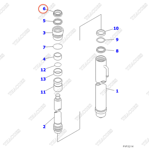 Phớt bụi 34B-63-17830 (cột 2T2L cao 5,5m-6m)