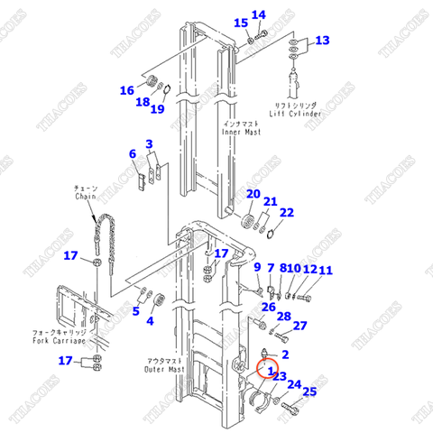 Bạc đệm chân cột 3EB-71-31290