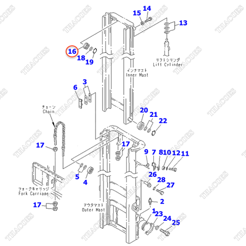 Vòng bi lăn xích 34B-72-11150 (2T2L)