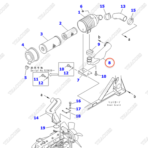 Ống nạp gió 3EB-02-31741; 3EB-02-31740