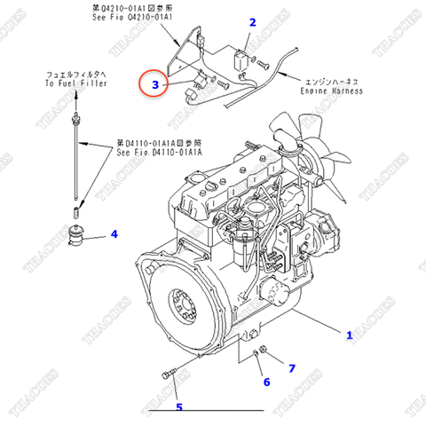 Rơ le phụ, bugi sấy YM11965-077910; YM11965-077911; 3EB-02-31150