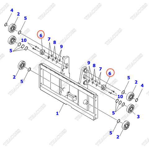 Vòng bi nâng ngang 3EB-71-33260 (3T2L)