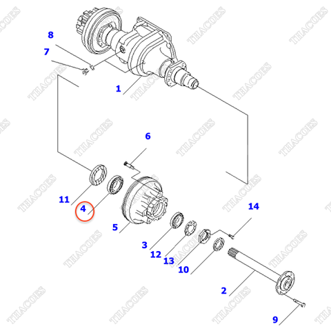 (5) Moay ơ trống phanh 3EB-21-52320