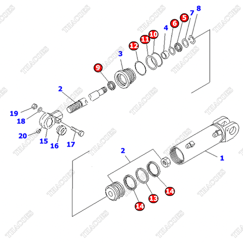 Bộ gioăng phớt 3EB-64-54280 (K21)