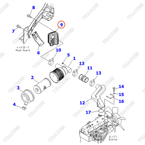 Hộp lọc gió thô 3EB-02-41740
