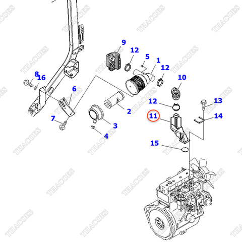 Ống cấp gió 3EB-02-52230; 3EB-02-44620