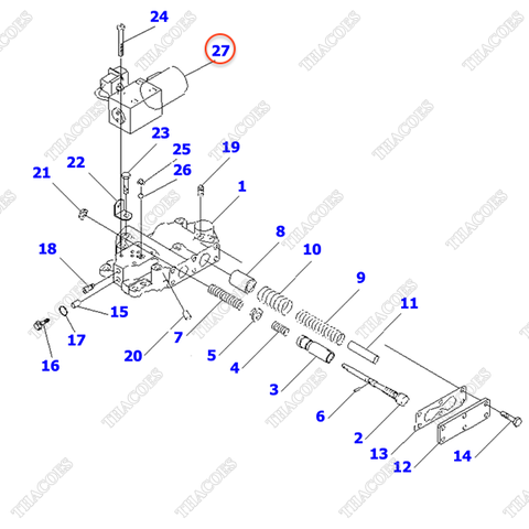 Van điện hộp số 12V 3EB-15-58611