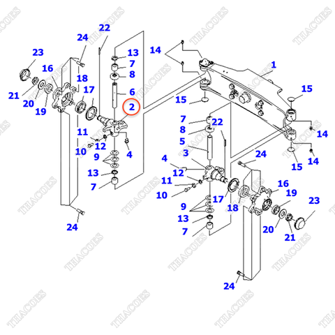 Khớp lái phải 3EB-24-51212; 3EB-24-51211