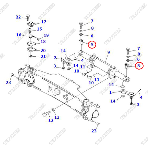 Chốt nối 3EB-24-51281 (xi lanh lái)
