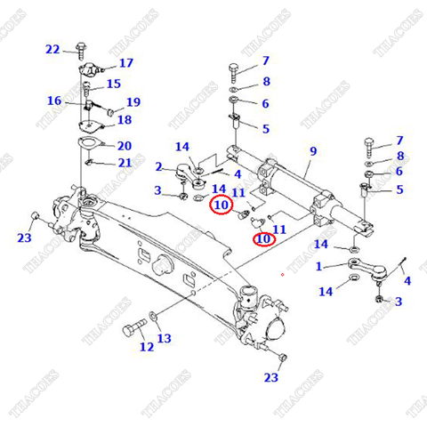Rắc co thủy lực 3EB-66-53410 (xi lanh lái)