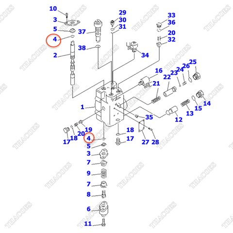 Vòng đệm oring 30A-61-11150; 54960-15220, 30A-61-11150, KB21001-00689;