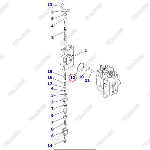 Vòng đệm oring 30A-61-11750
