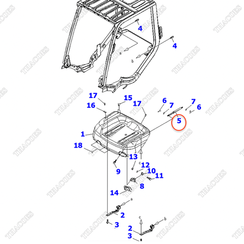 Xi lanh nắp capo 3EB-50-41150