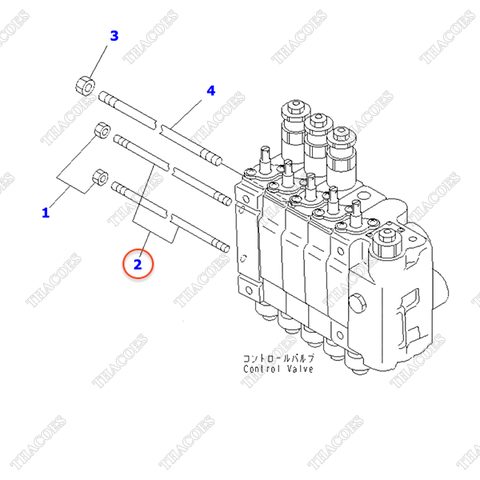 (4sv) Bulong 2 đầu ren 30A-61-11980