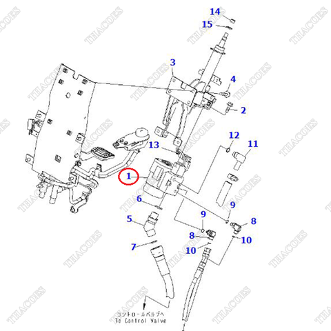 Van điều khiển lái 3EB-34-51511 (không cảm biến góc lái)
