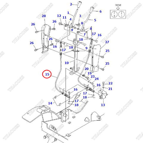 Cáp số sàn 37B-1CJ-5011; 37B-1CJ-5013 (tiến lùi = nhanh chậm)