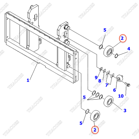 Vòng bi nâng hạ giá nâng 37B-9AA-6130 (L) (2T2L)