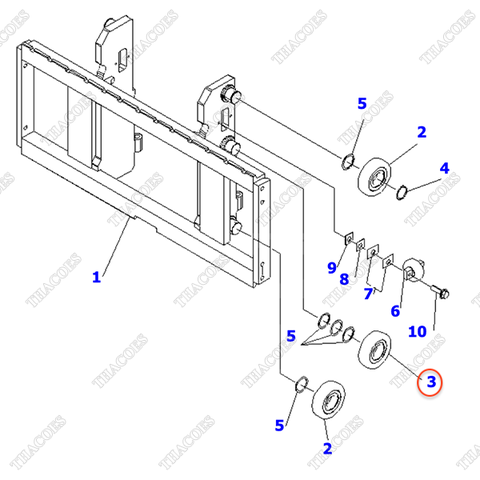 Vòng bi nâng hạ giá nâng 37B-9AD-6130 (L) (2T2L)