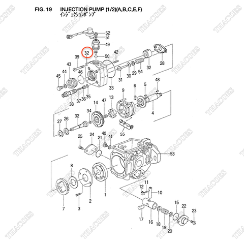 Đầu Piston bơm cao áp Z-8-94328-604-0