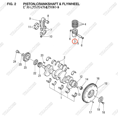 (Std) Piston động cơ Z-8-97176-864-0, Z-8-97176-865-0